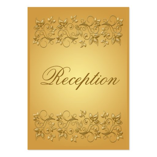 50th Anniversary Gold on Gold Reception Card Business Cards (front side)
