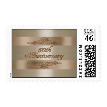 50th anniversary gold satin stamp