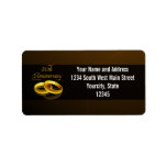 50th Anniversary | Gold Script Address Label