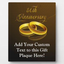 50th Anniversary | Gold Script Plaques