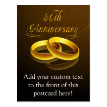 50th Anniversary | Gold Script Post Cards