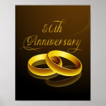 50th Anniversary | Gold Script Print