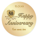 50th Anniversary - Gold Stickers