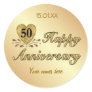 50th Anniversary - Gold Stickers 50th Anniversary - Gold Stickers