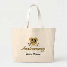 50th Anniversary - Gold Tote Bags