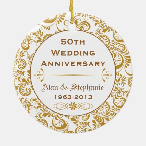 50th anniversary holiday ornament zazzle 50th anniversary holiday ornament zazzle