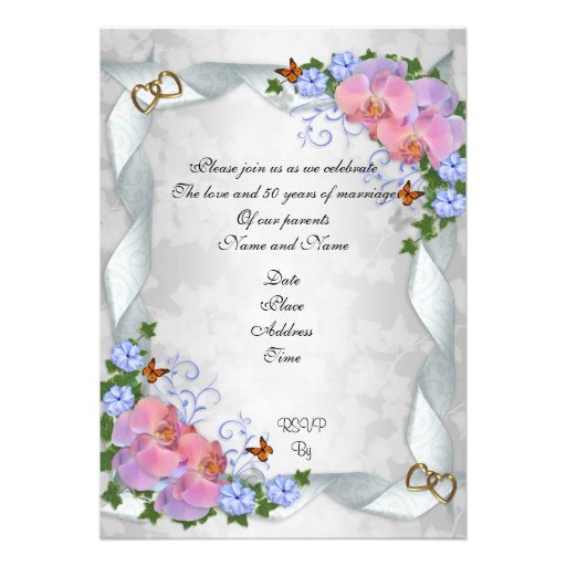 50th Anniversary invitation for parents