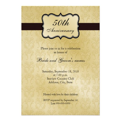 50th Anniversary Invitations (front side)