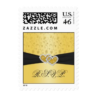 50th Anniversary Joined Hearts II RSVP Postage stamp
