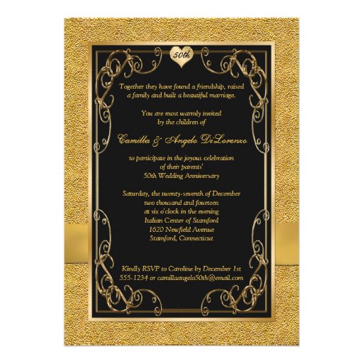 50th Anniversary Joined Hearts PHOTO Invite 3
