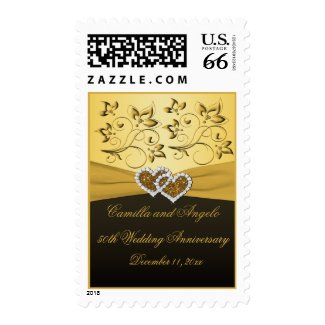 50th Anniversary Joined Hearts Postage stamp