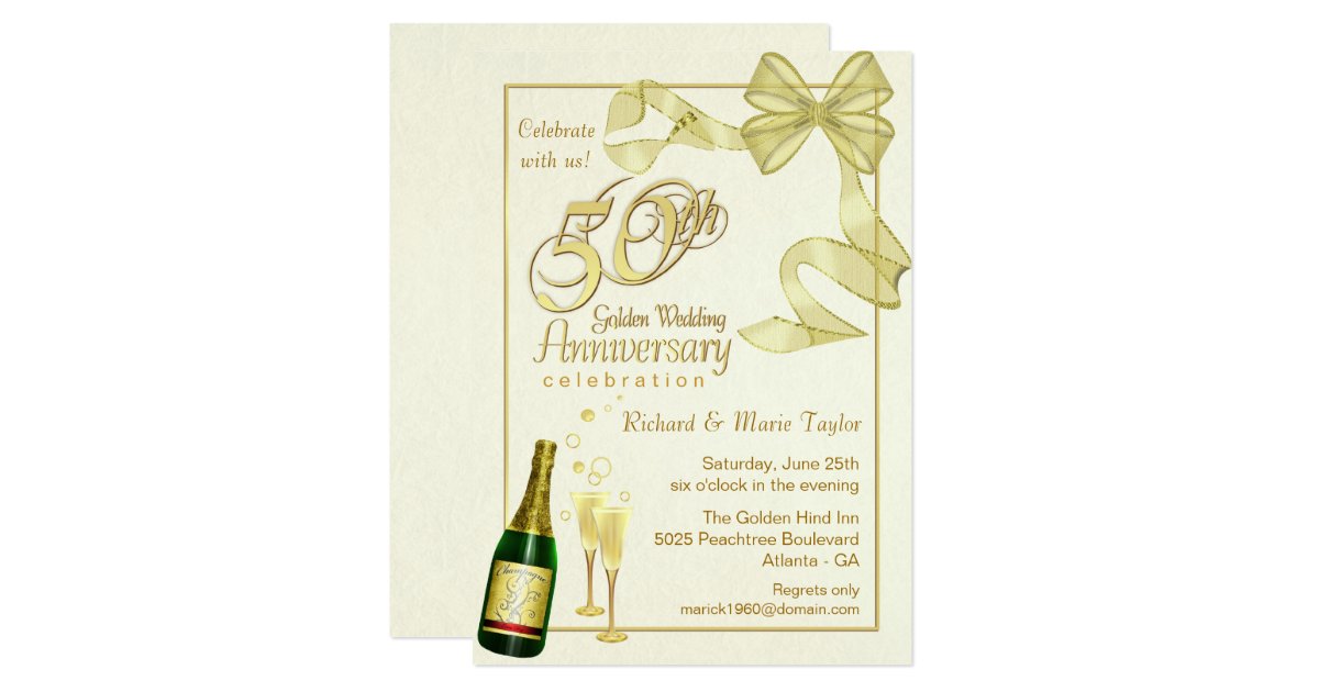 50th Anniversary Party Bargain Invitations Zazzle