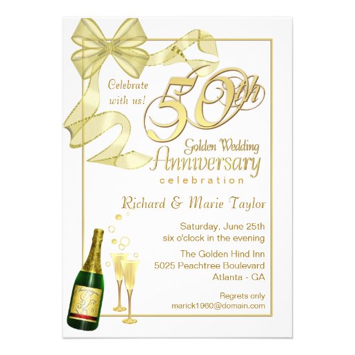 50th Anniversary Party - Bargain Invitations (front side)