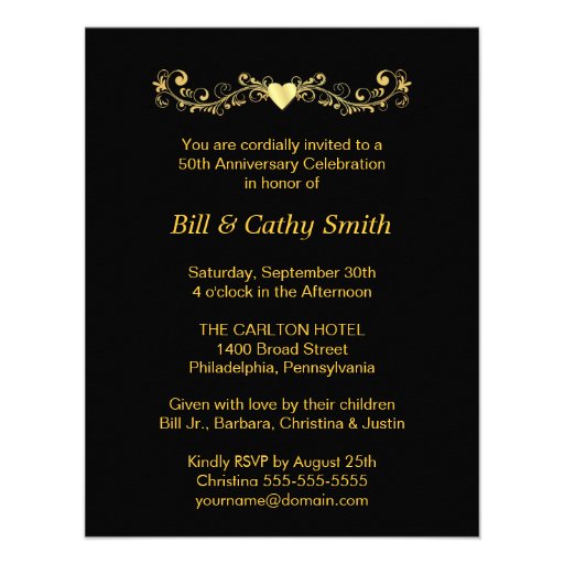 50th Anniversary Party - Custom Photo Invitations