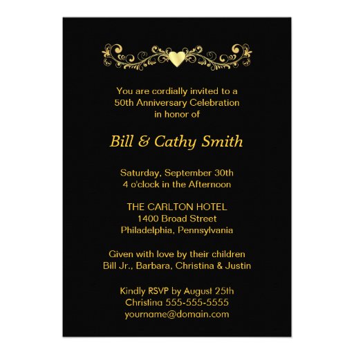 50th Anniversary Party - Custom Photo Invitations