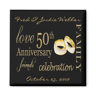 50th Anniversary Party Favour - Easy to Personalise magnet