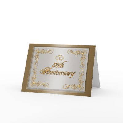 50th Wedding Anniversary Card on Anniversary Party Invitation Card 3 55 Greeting Card 50th Wedding