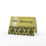 50th Anniversary Party Invitation (Chaucer/golden) cards