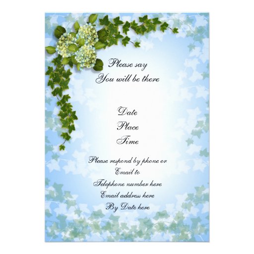 50th anniversary party invitation hydrangeas and i