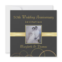 50th Anniversary Party Invitation - Photo Optional