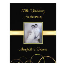 50th Anniversary Party Invitation - Photo Optional