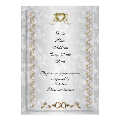 50th Anniversary party invitation Victorian angels