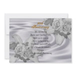 50th anniversary party invitation white roses
