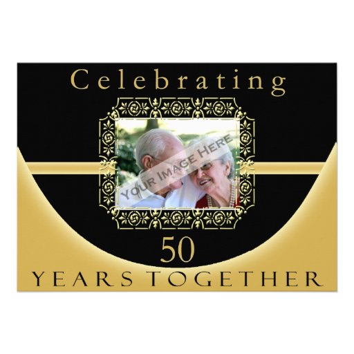 50th Anniversary Party Invitation With Photo