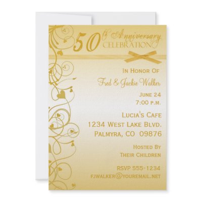 50th Anniversary Party Invitations