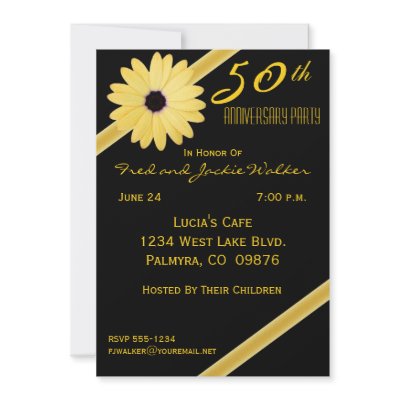 50th Anniversary Party Invitations by NightSweatsDiva