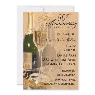 50th Anniversary Party Invitations