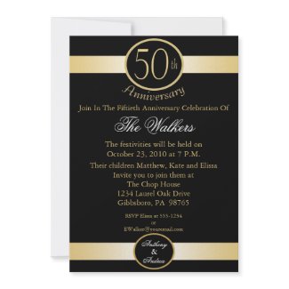 50th Anniversary Party Invitations invitation