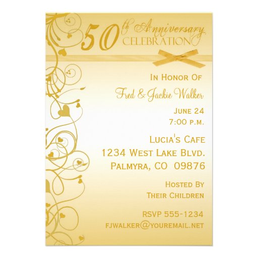 50th Anniversary Party Invitations (front side)