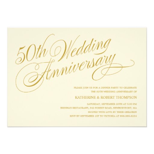 50th Anniversary Party Invitations