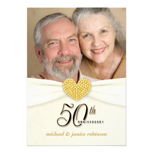 50th Anniversary Party Invitations - Classic Ivory