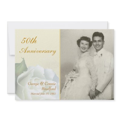 50th Anniversary Party Invitations - Romantic Rose by SquirrelHugger