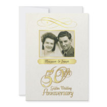 50th Anniversary Party Photo Invitations