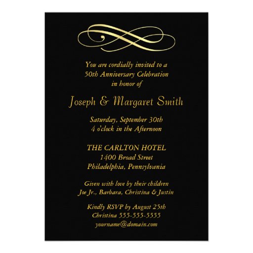 50th Anniversary Party Photo Invitations
