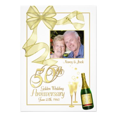 50th Anniversary Party Photo Invitations - Bargain