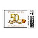 50th Anniversary Party Postage Stamp by Dmargie1029 50th Anniversary Party Postage Stamp