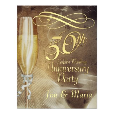 50th Anniversary Party - RSVP Reply Cards Custom Invite