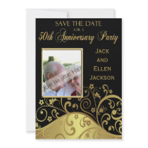 50th Anniversary Party Save the Date With Photo Announcements