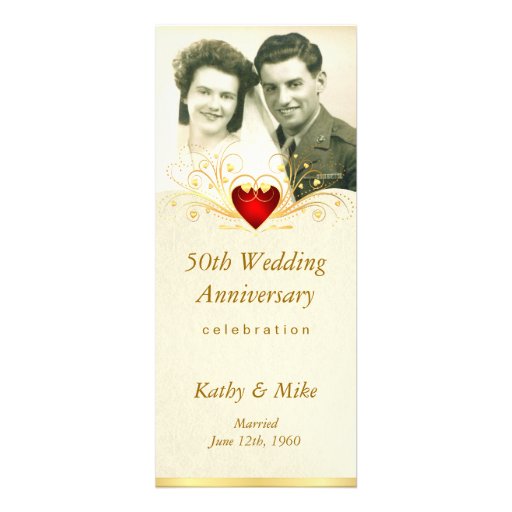 50th Anniversary Party Vintage Photo Invitations