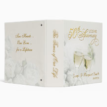 50th Anniversary - Personalized Album 3 Ring Binders