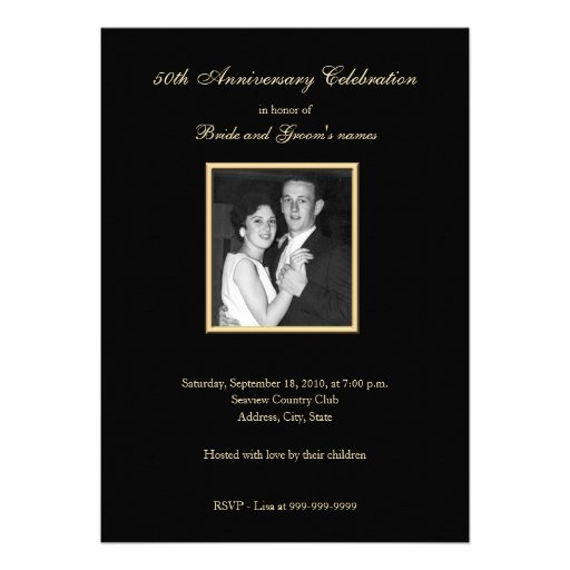 50th Anniversary Photo Invitations
