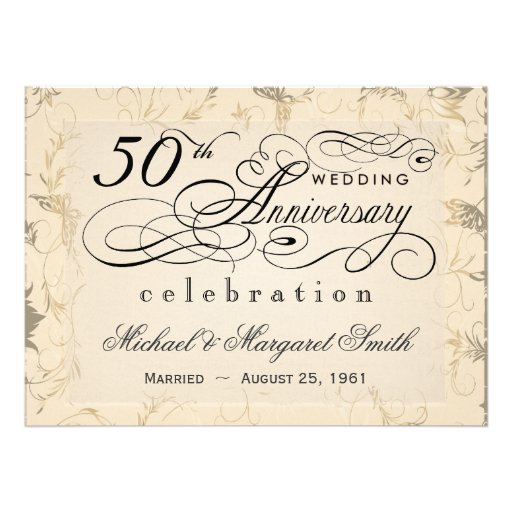 50th Anniversary - Photo Invitations - Then & Now