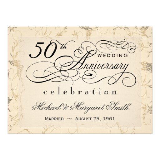 50th Anniversary - Photo Invitations - Then & Now