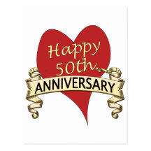 50th. Anniversary Postcard