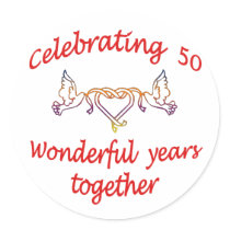 50th. ANNIVERSARY Stickers
