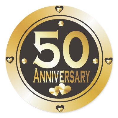 50th Anniversary Stickers